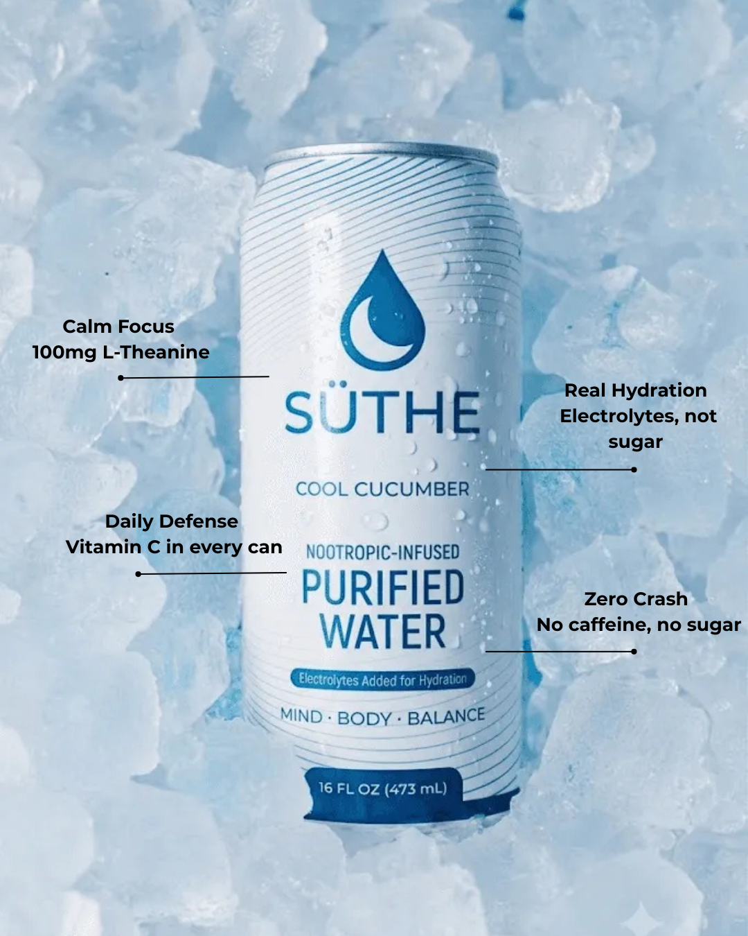 SÜTHE Cool Cucumber | 12-Pack (16oz Cans)