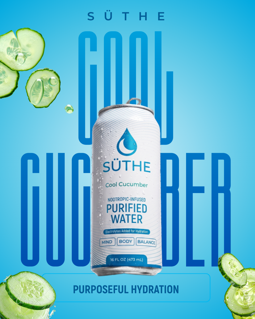 SÜTHE Cool Cucumber | 12-Pack (16oz Cans)